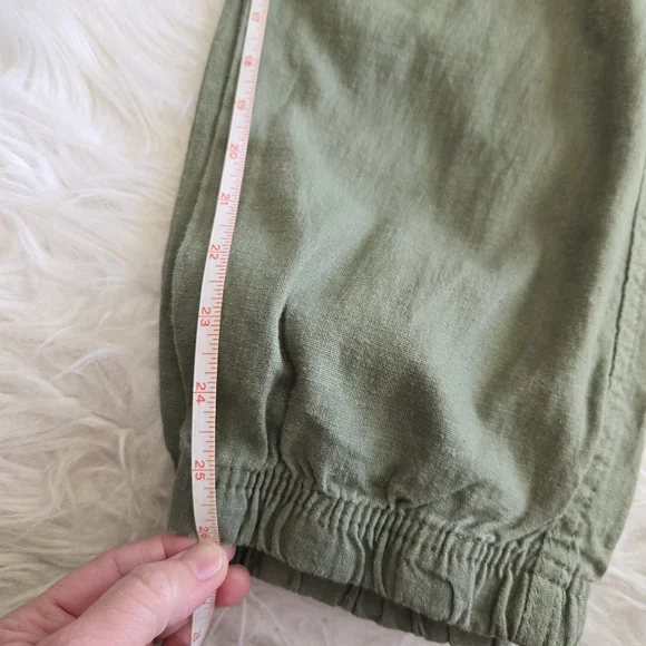 SOCIAL STANDARD by Sanctuary Linen  Solstice Pull On Jogger Pant Lichen Green XL - Picture 12 of 14